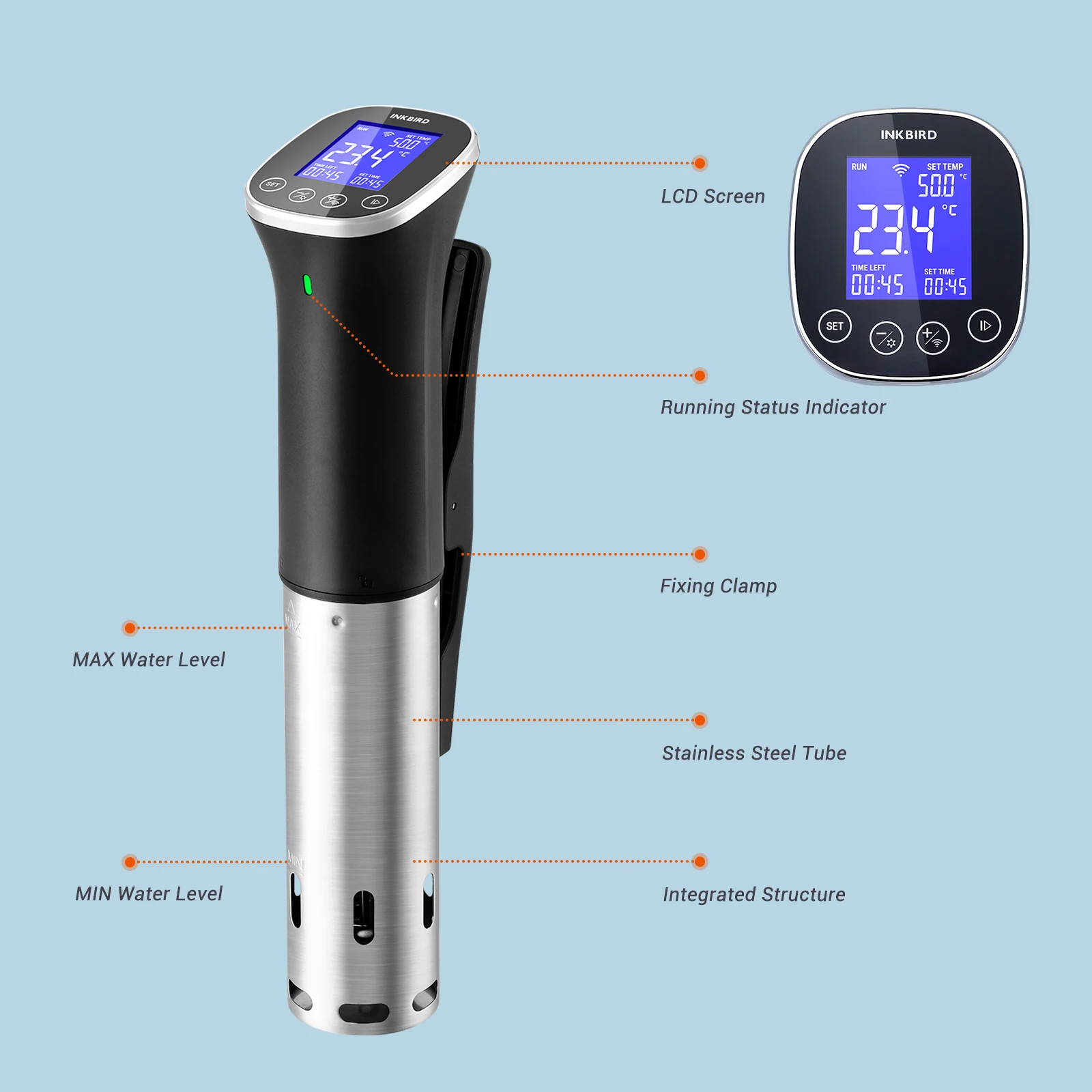 INKBIRD ISV-300W IPX7 Waterproof Sous Vide Cooker with  APP Remote Controlling