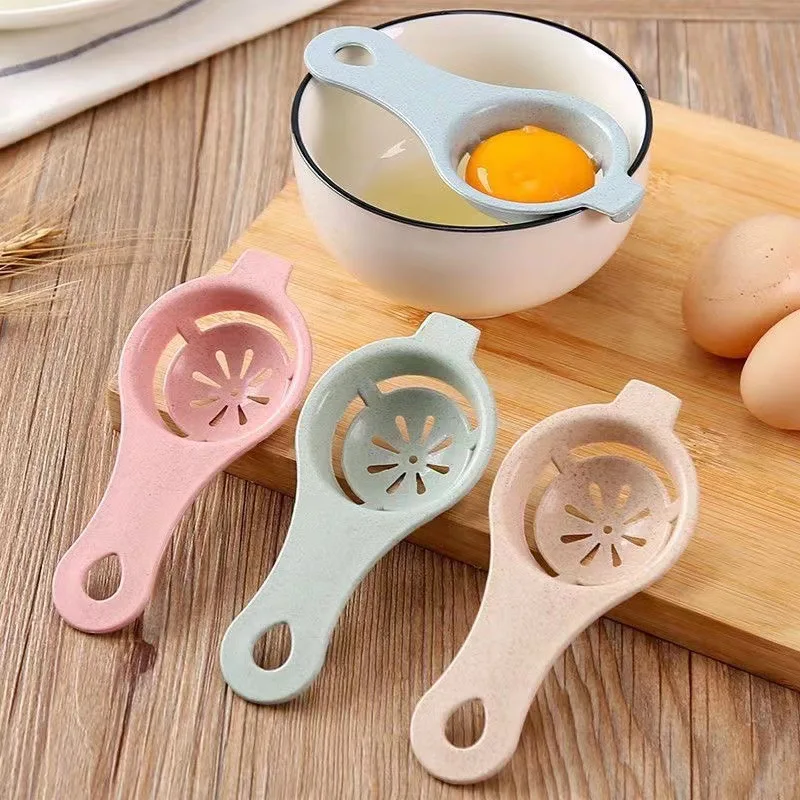 Mini Household Multifunctional Egg Separator Silicone Beater Manual Semi-Automatic Yolk Filter Home Use PP Material