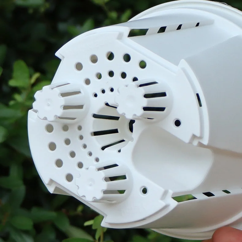 High Quality Transparent and White Garden Plant Orchid Pots Clear Plastic Flower Planter Self Watering Pot For Home Balcony