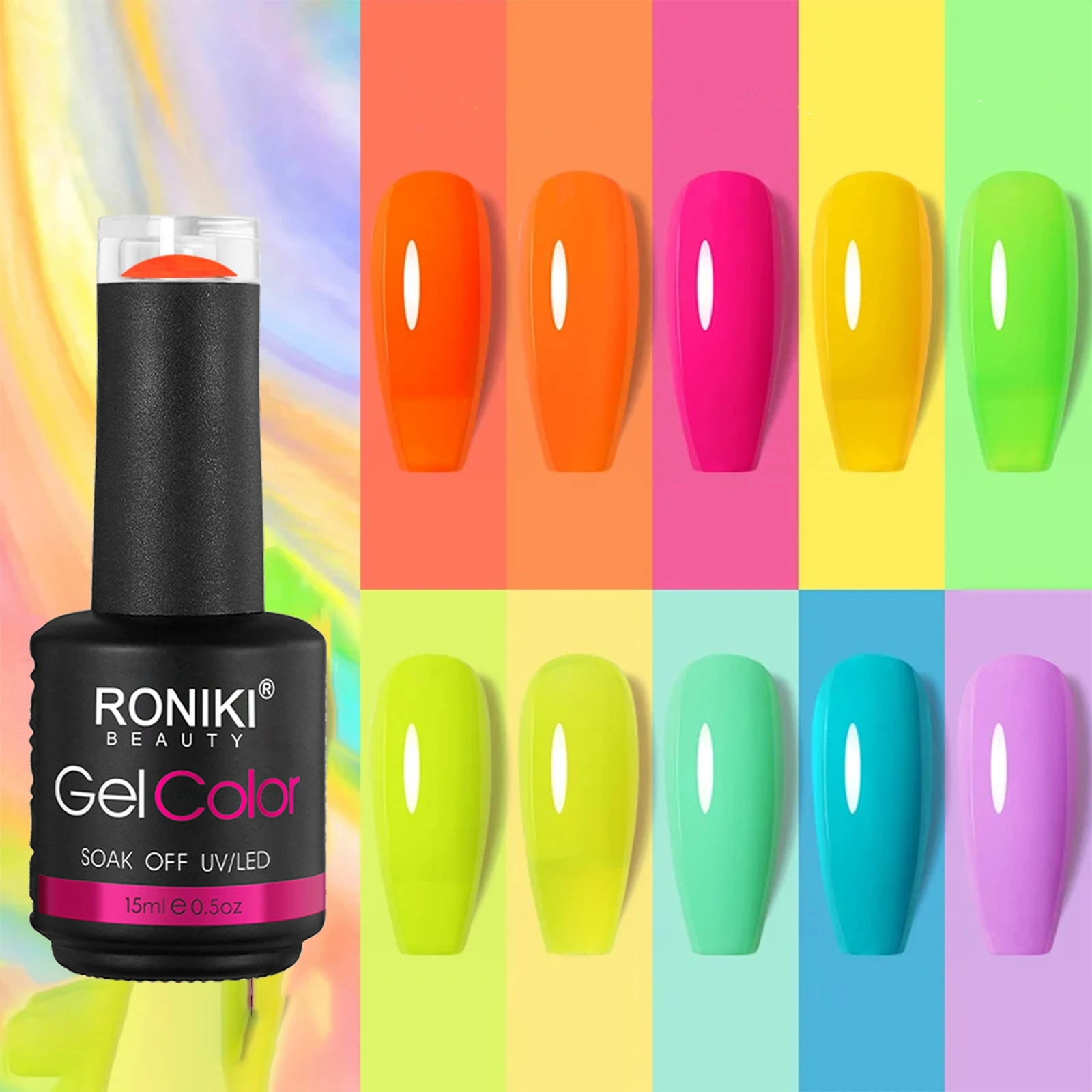 RONIK New Design Free Sample Professional 15 ML Gel Polish Private Label Soak Off UV Gel Polish For Nails