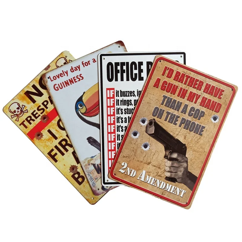 Металлическое ремесло 20x30 см, настенные металлические декоративные знаки, винтажная Оловянная пластина, Прямая поставка