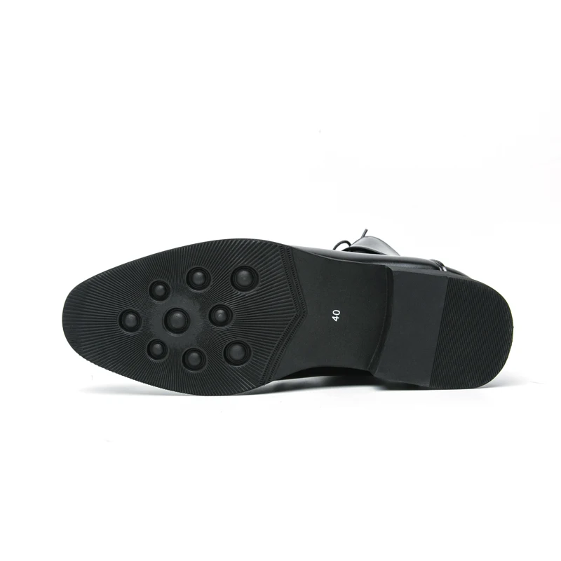 New chunky fashion safety chelsea executive ankle boots lace-up pointed toe leather shoes for man made  in wenzhou maufacturer