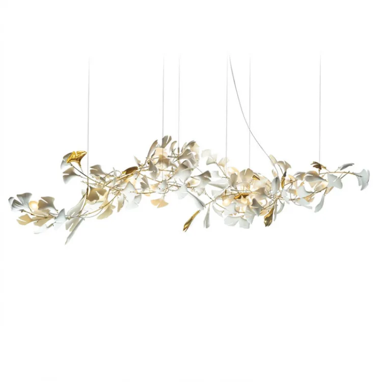 Modern flower hanging ceiling pendant lamps luxury hotel lobby ceramic luxury hotel lobby chandelier