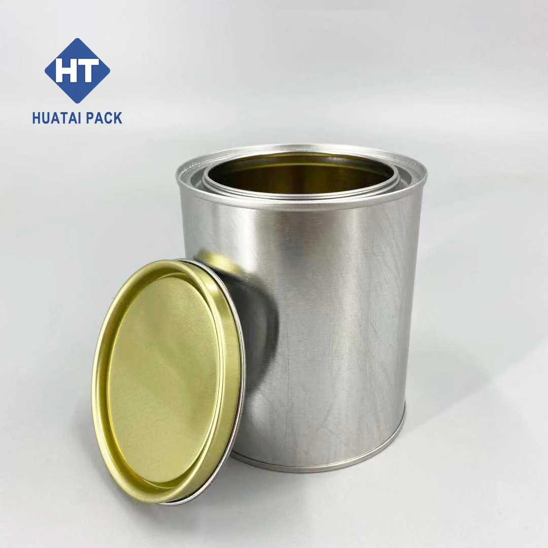 inside gold coating 1 Quart Round steel/metal  Paint can of China Jiangsu manufacture