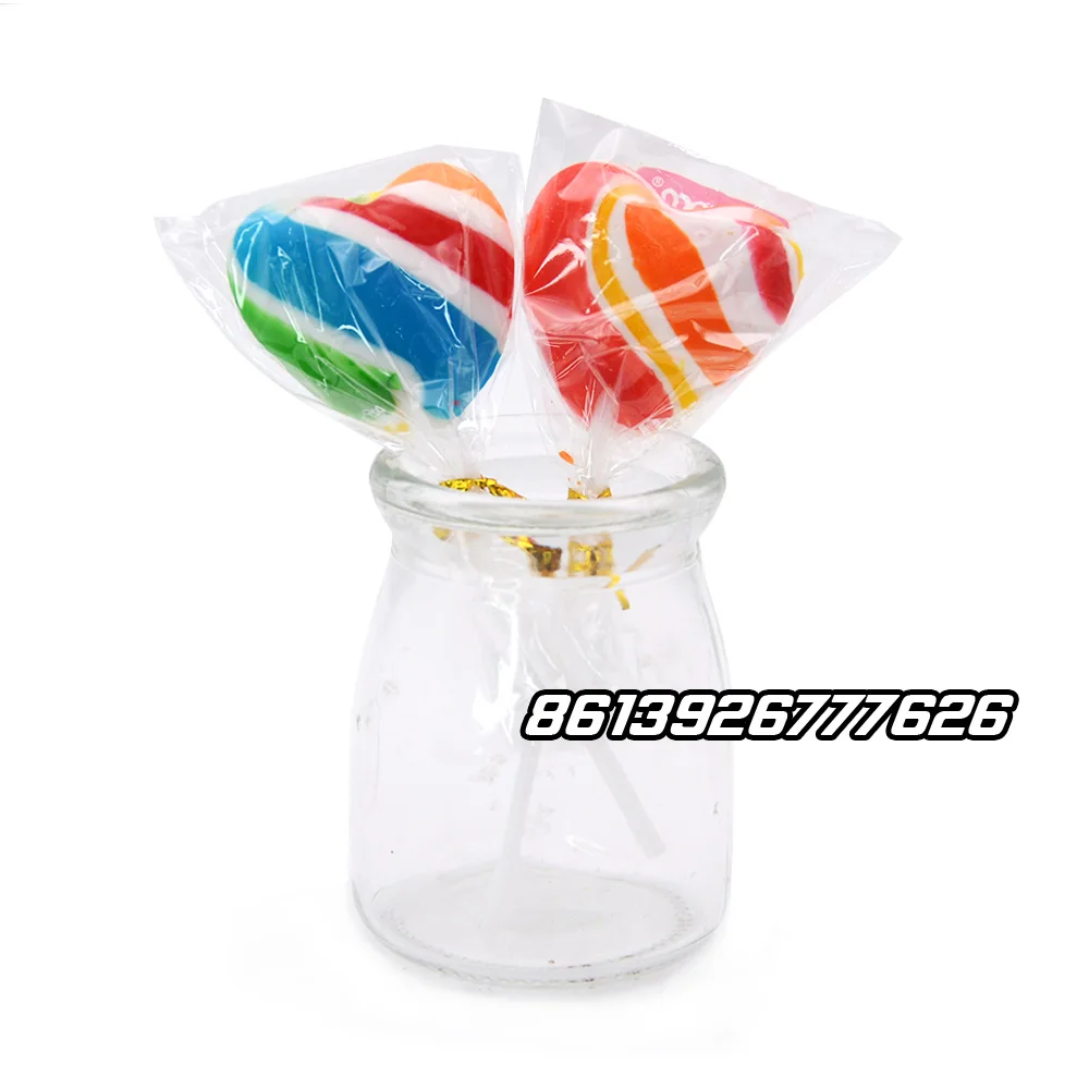 wholesale custom private label halal Giant big hard rainbow lollipop