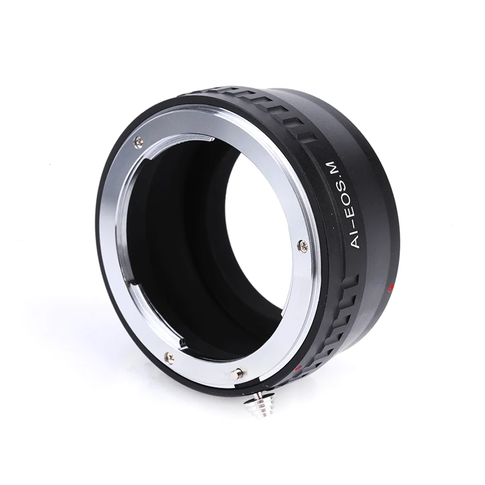 Lens Mount Adapter Ring AI-EOSM for Nikon F mount Lens and for Canon for EOS M EF-M mirrorless camera New-Black+ Silver 4