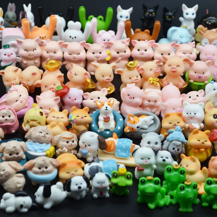 3D миниатюрные игрушки Ремесленная фигурка животных маленькая мини-бомба из смолы микро Сад Маленький скульптурный объект для Манг Дай сумка слепых