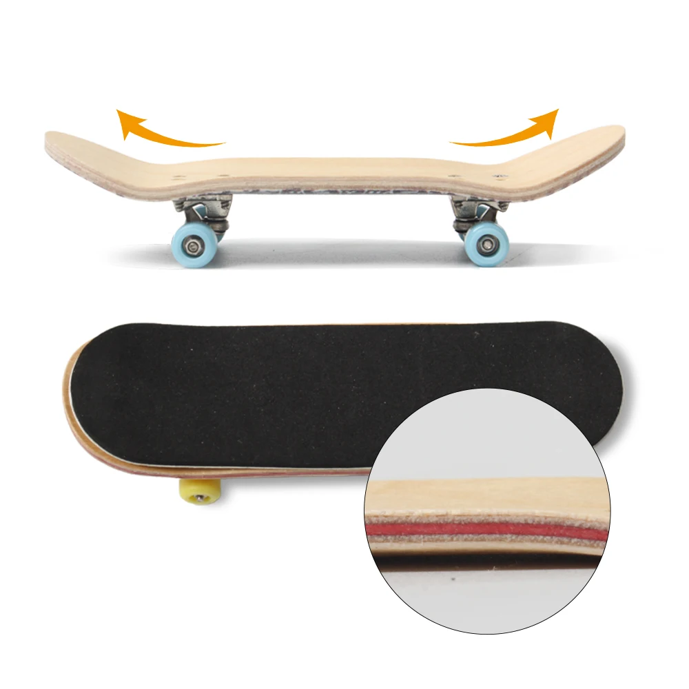 blank canadian maple wood finger board mini skateboard toy fingerboard custom supplier