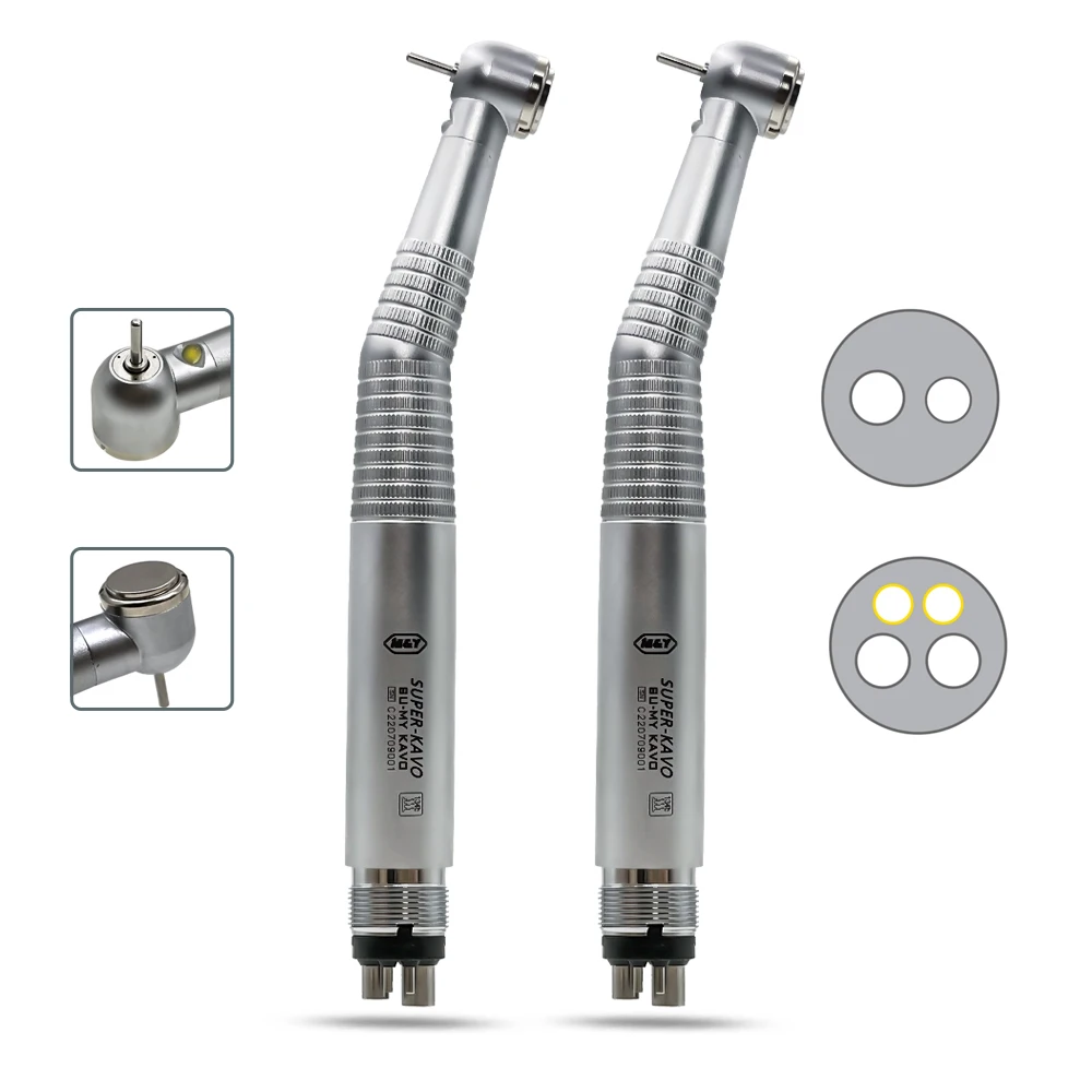 Dental High Speed Handpiece K*Vo 636 Cp LED Light Triple Spray Water Dentistry Push Button with 2/4 holes Air Turbine Tools