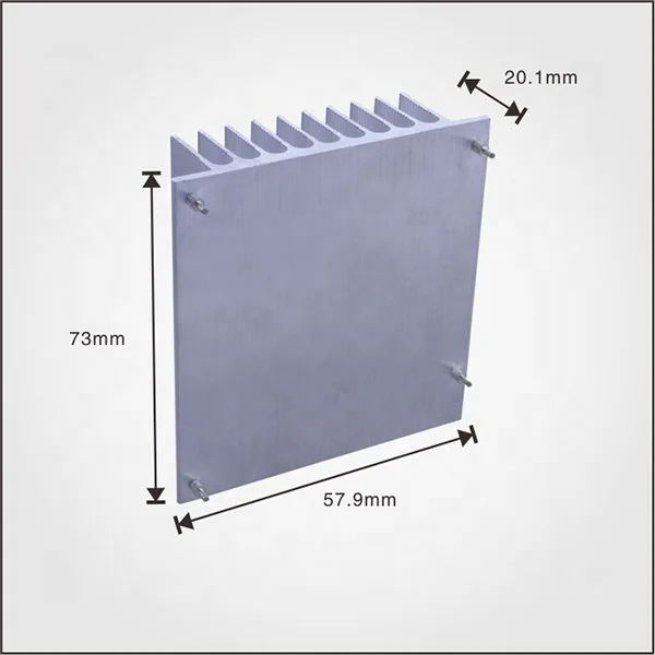 High Quality Custom Black & Red 50W LED Heatsink with Square Pattern Anode IP68 Aluminum Cold Forging Factory OEM