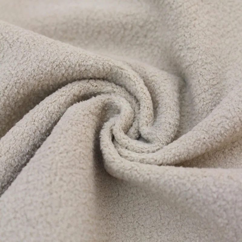 High Quality Upholstery Alpaca Wool Velvet Fabric Custom Color Knit Plush Toys Fabric