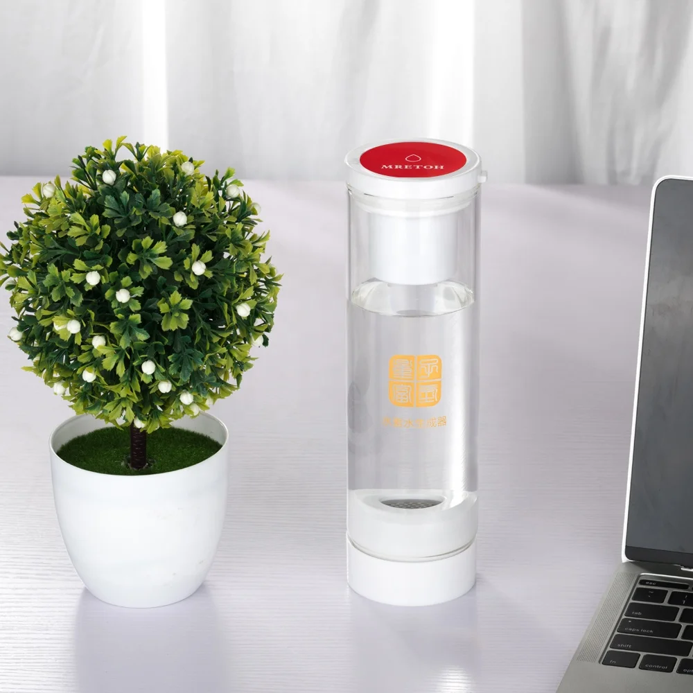 7.8hz low frequency Magnetic Resonance hydrogen water machine portable H2 bottle Korea Titanium platinum electrolysis generator