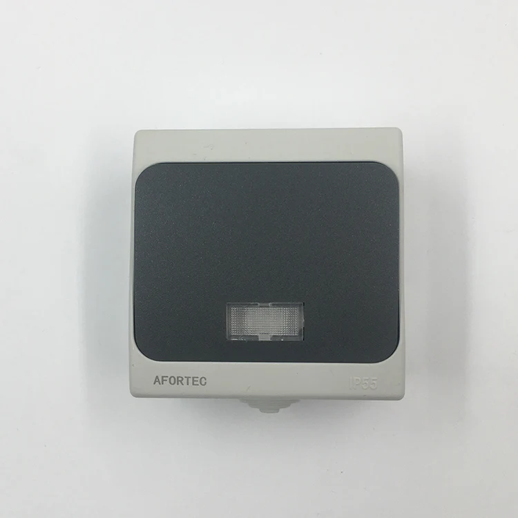 Горячая Распродажа черная настенная розетка Afortec французская стандартная домашняя и гостиничная