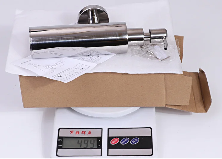 Luxury Hotel Stainless Steel Self Adhesive Hand Wash Soap Shampoo Dispenser Wall Mount For Soap Dispenser Liquid