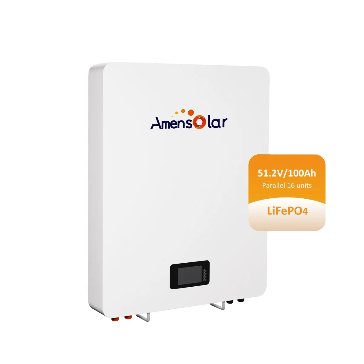 Высококлассная настенная солнечная батарея AMENSOLAR батареи Lifepo4 120 Ач 10 кВт/ч литий-ионная 48 В 200 ач