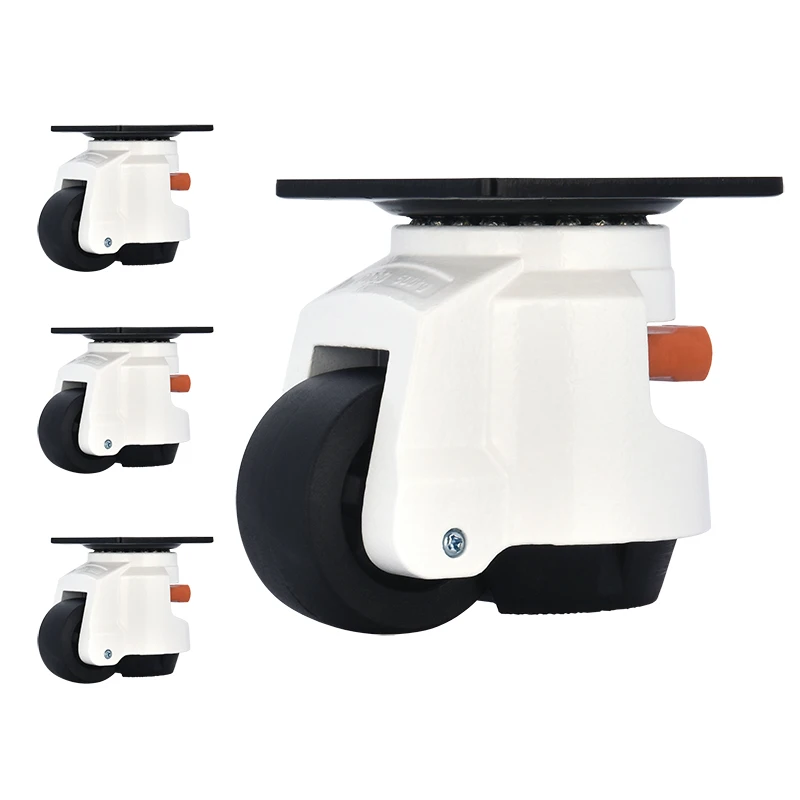 50F 60F 80F 100F Foma Wheel Industrial Heavy Duty Caster Wheel Single Wheel Handle Linkage Adjusting Caster Retractable Caster