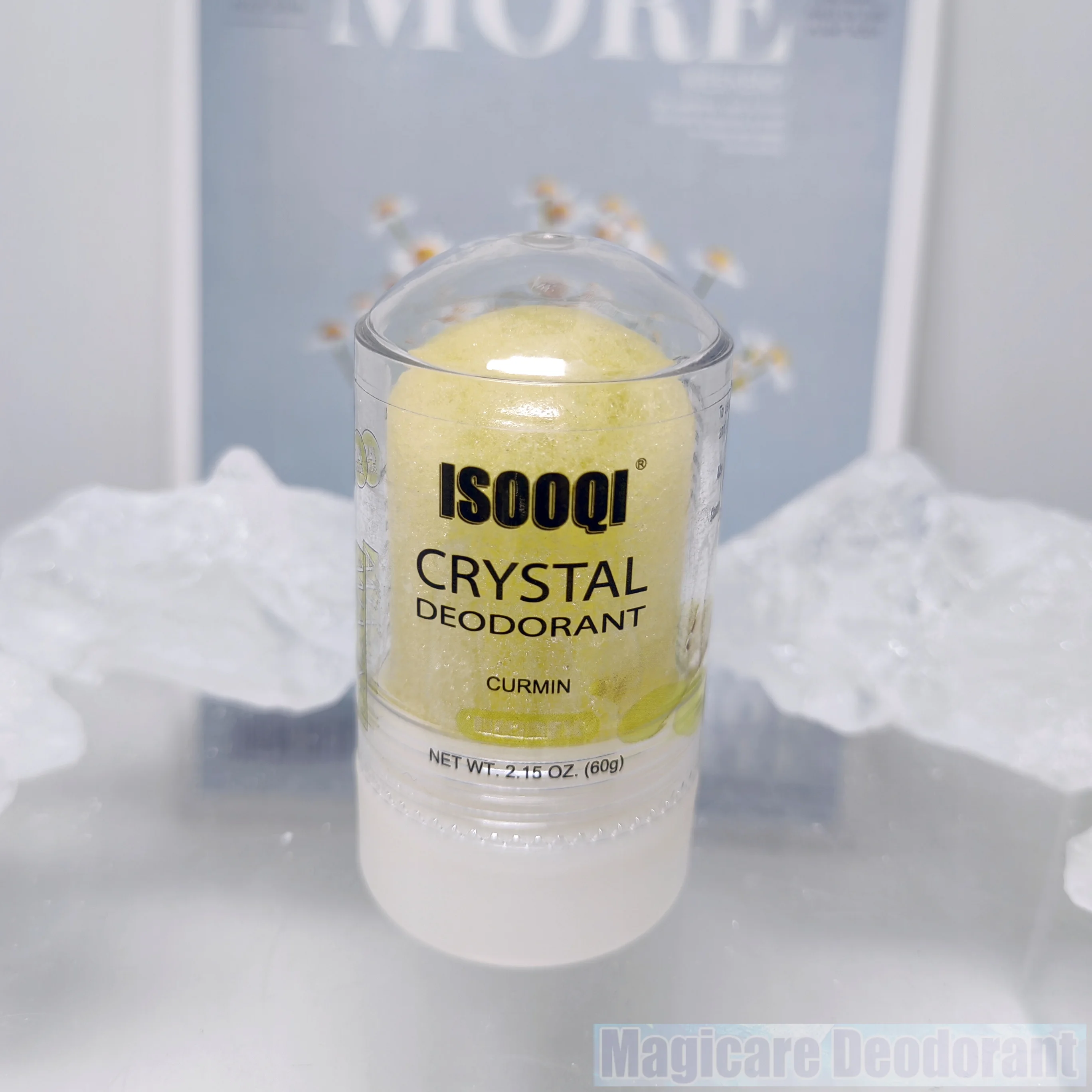 MAGICARE 60G curmin Alum Stick Potassium Alum Block Antiperspirant Stone Crystal Deodorant Natural Underarm piedra de alumbre