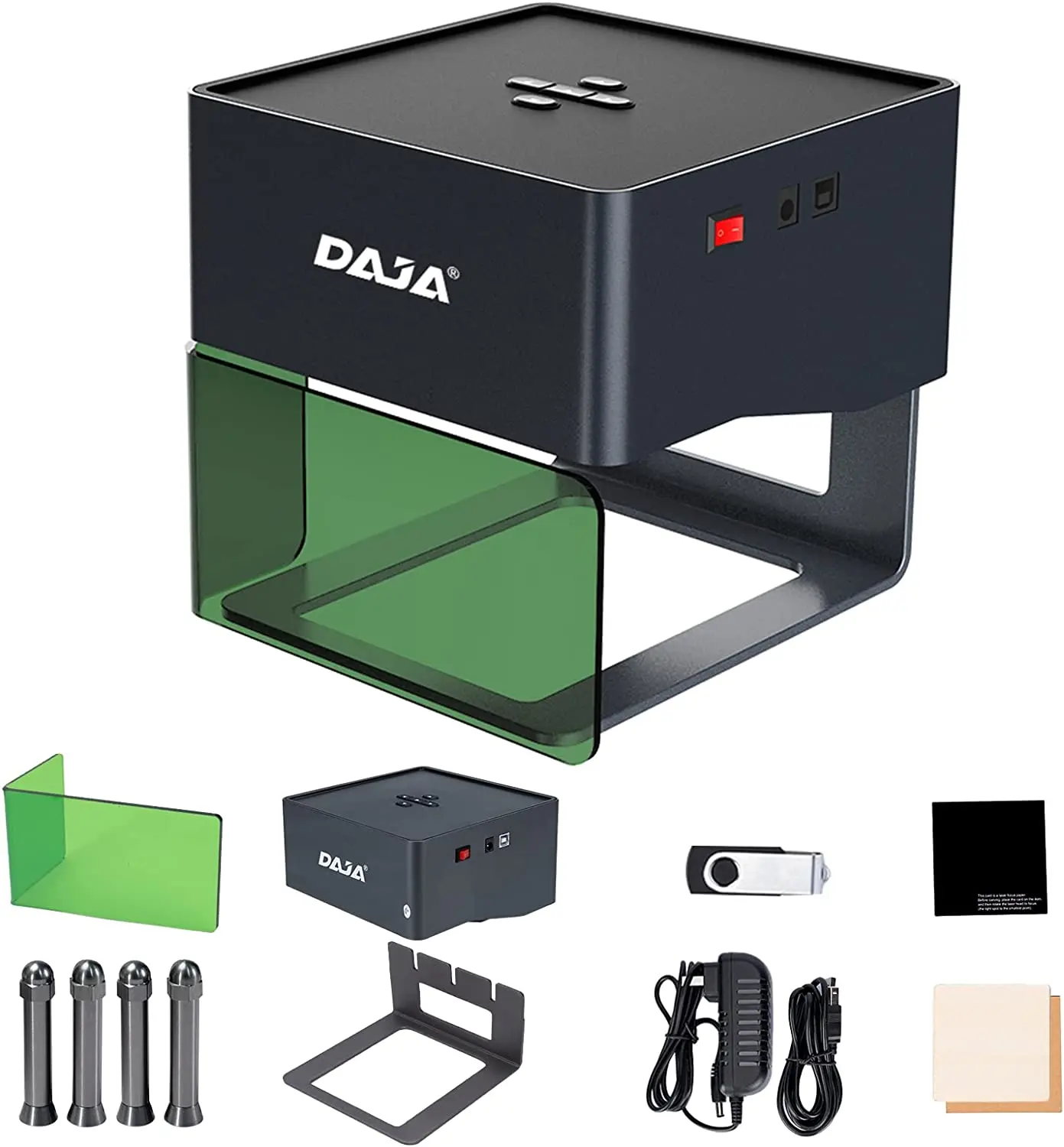 DAJA DJ6 портативная Светоотражающая машинка для резки вина Канада коробка парфюмерии акриловые тарелки собак бутылка мрамор лазерная гравировальная машина