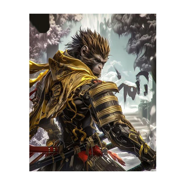 Черный Wyth Wukong постер на заказ 3d флип линзовидный аниме печать изображение