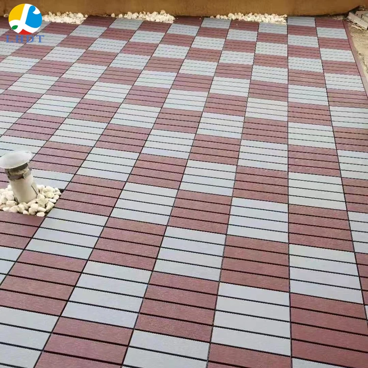 Garden Terrace  Balcony durable waterproof outdoor Modular plastic interlock composite decking tiles