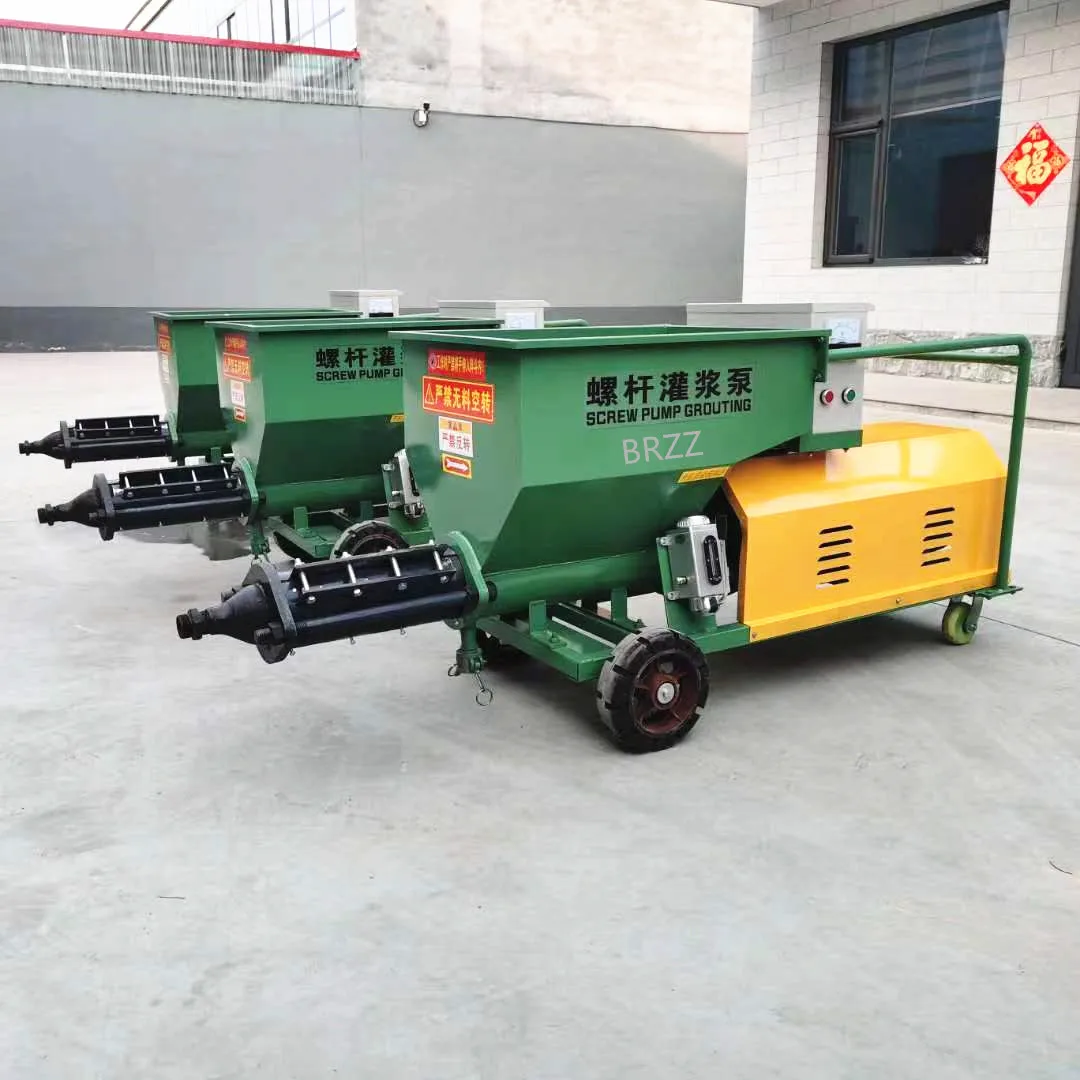 BRZZ grouting spraying wall putty machine 300 type screw cement plaster tools plaster sprayer spray concrete walls factory price