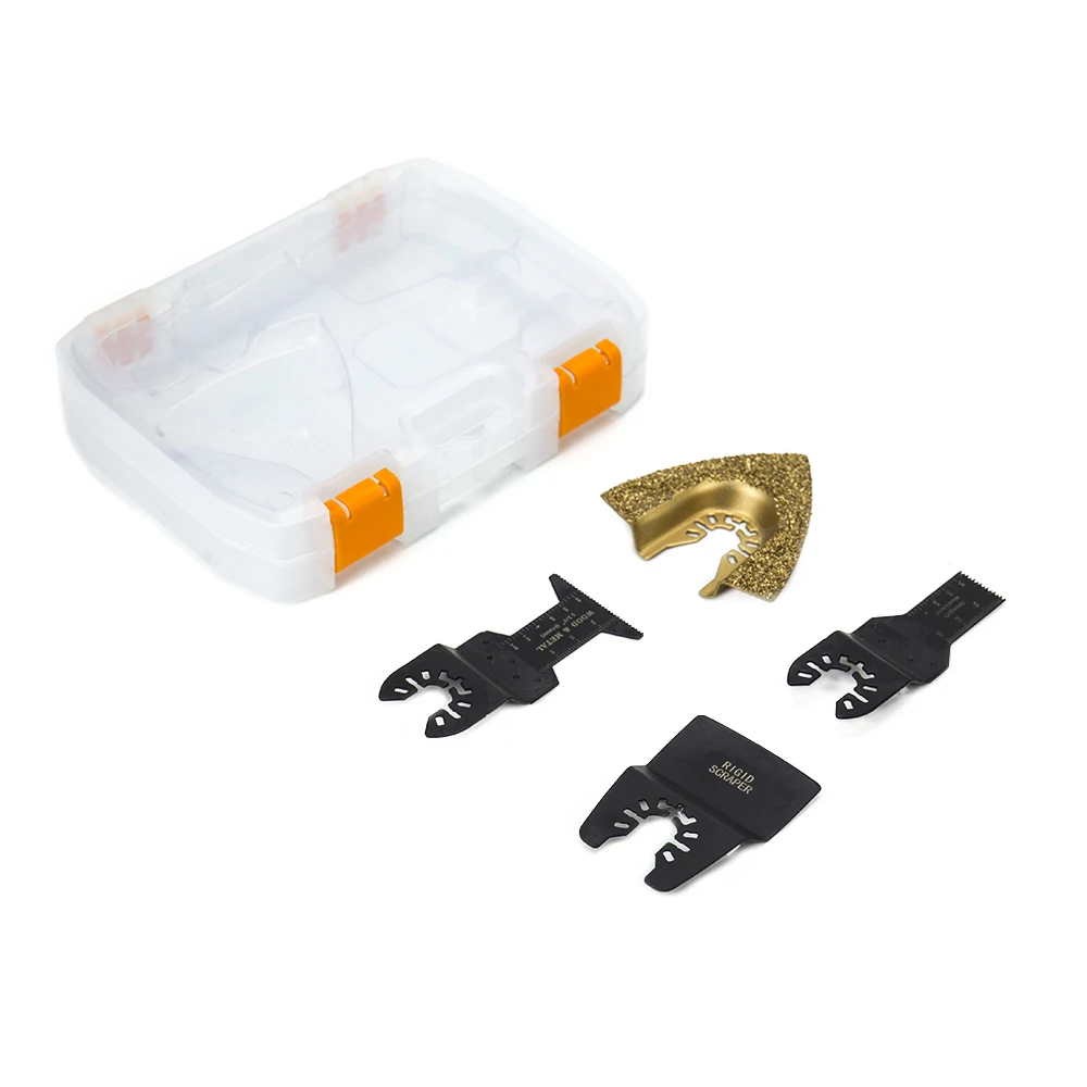 2024 new product Universal fit Quick Release Oscillated Multi Tool Carbide Saw Blade for wood and metal in Clear PVC carry box