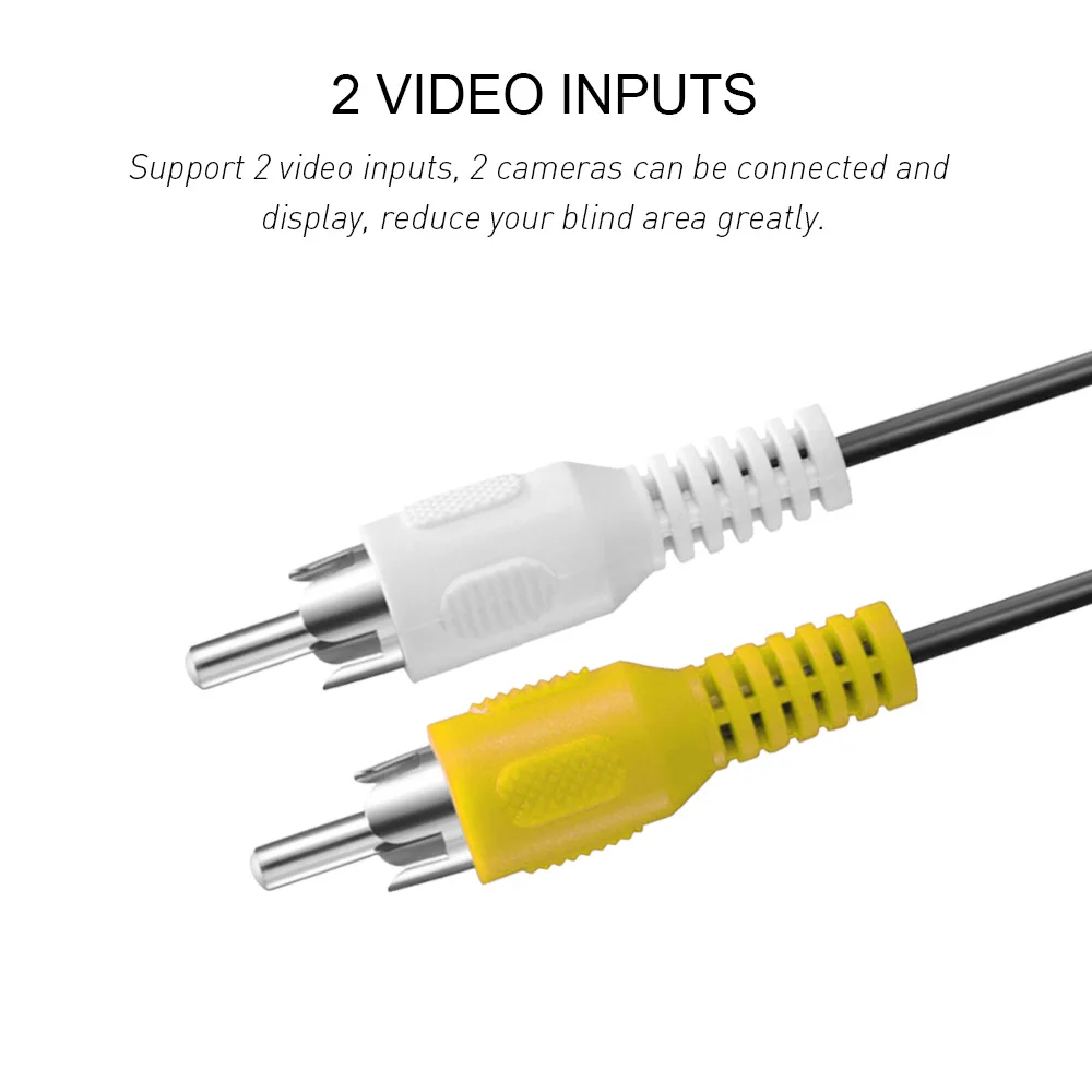 Car reversing aid 4.3inch car lcd 2 RCA video input display backup reverse parking monitor