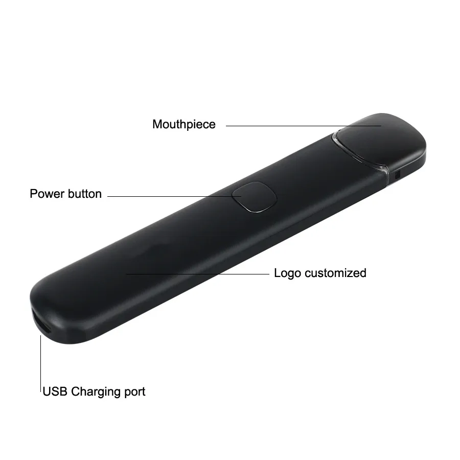 
2021 latest preheat vape pen pod kit with charging port disposable vapes 