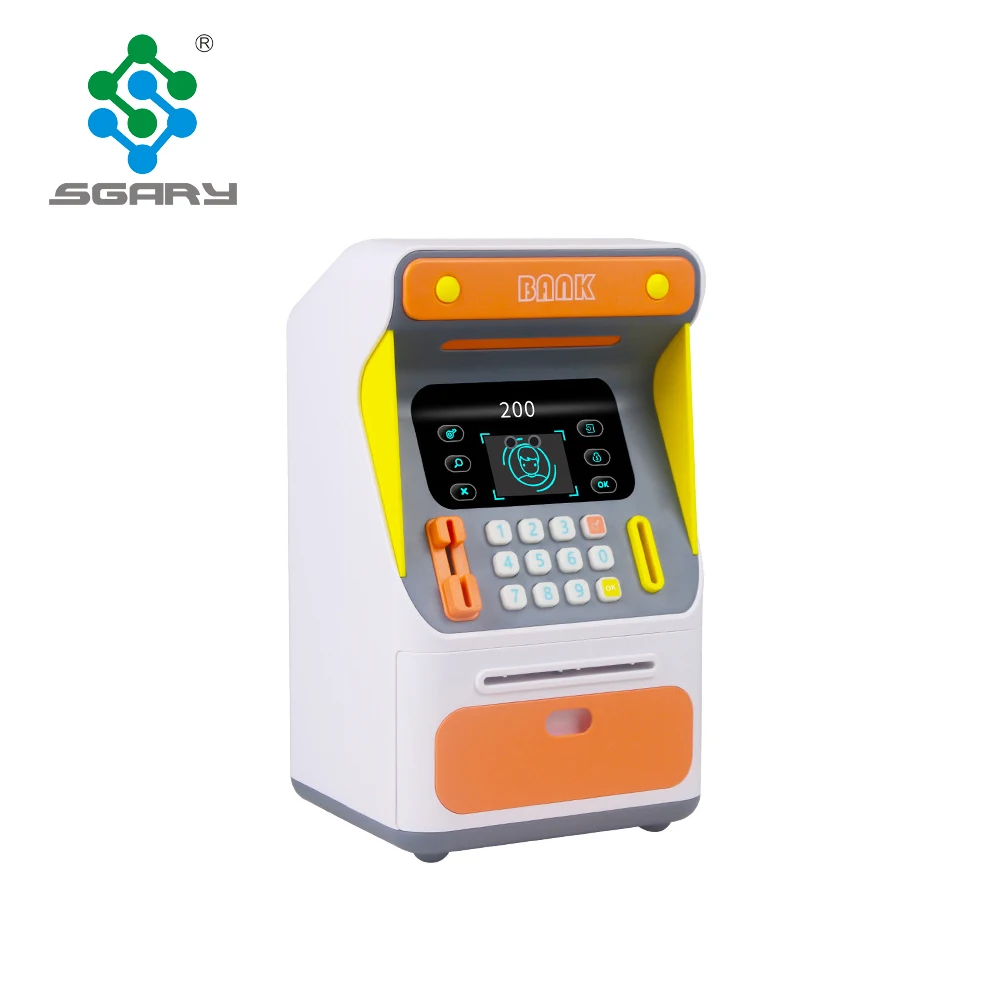 2021 new face recognition auto scroll paper money electronic piggy bank cash coin money bank ATM saving bank