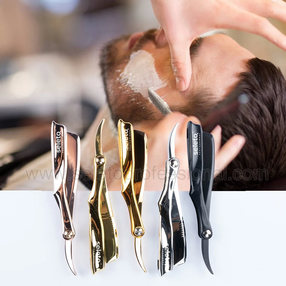 Baber Professional Vintage Barber German Fine Straight Razor Cutting Edge Pin Shaving Razor With Logo