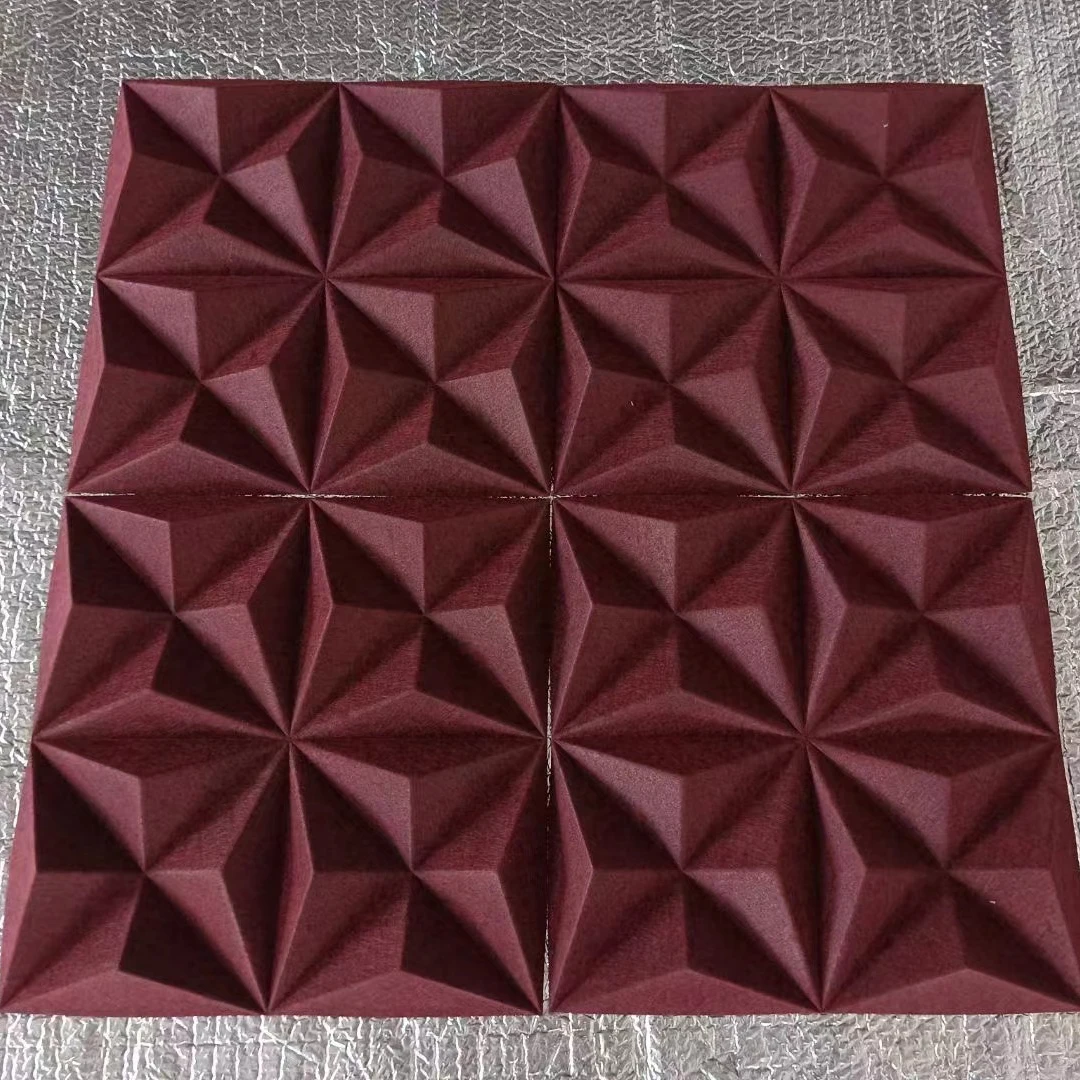 Eco friendly PET Acoustic Panels Soundproof 3D Polyester Acoustic Wall Panel Decorative Acoustic Panel