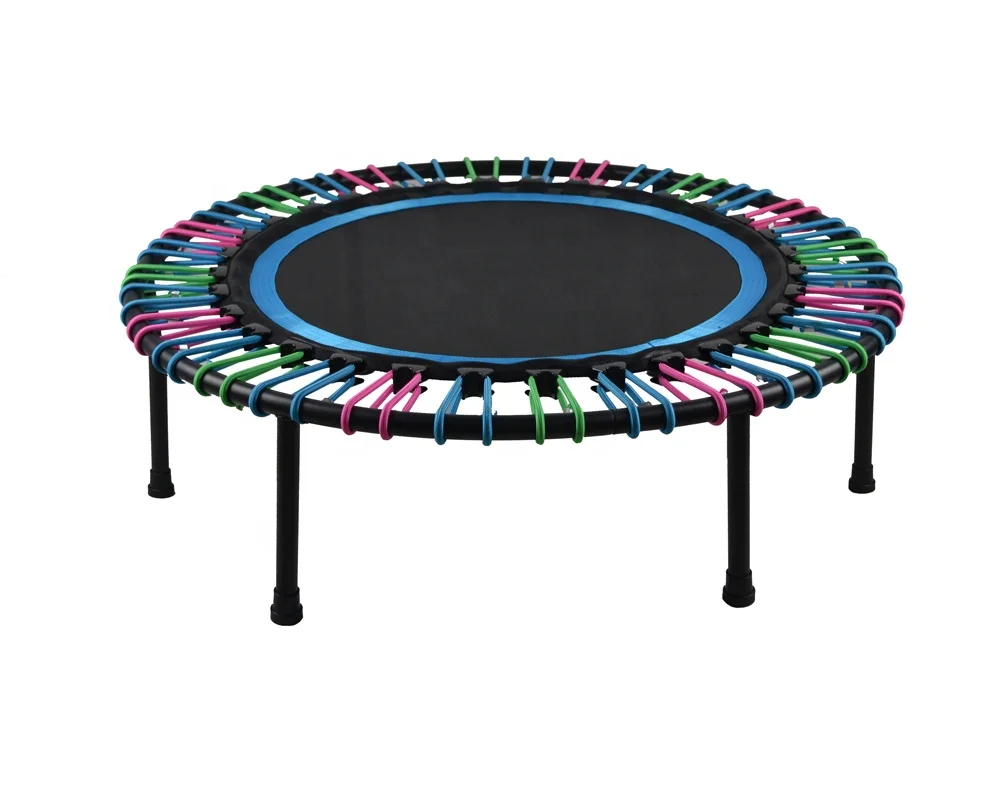 Mini Trampoline 40inch Fitness Rebounder for Adults Indoor  Workout bungee rope suspension quiet soft jumping