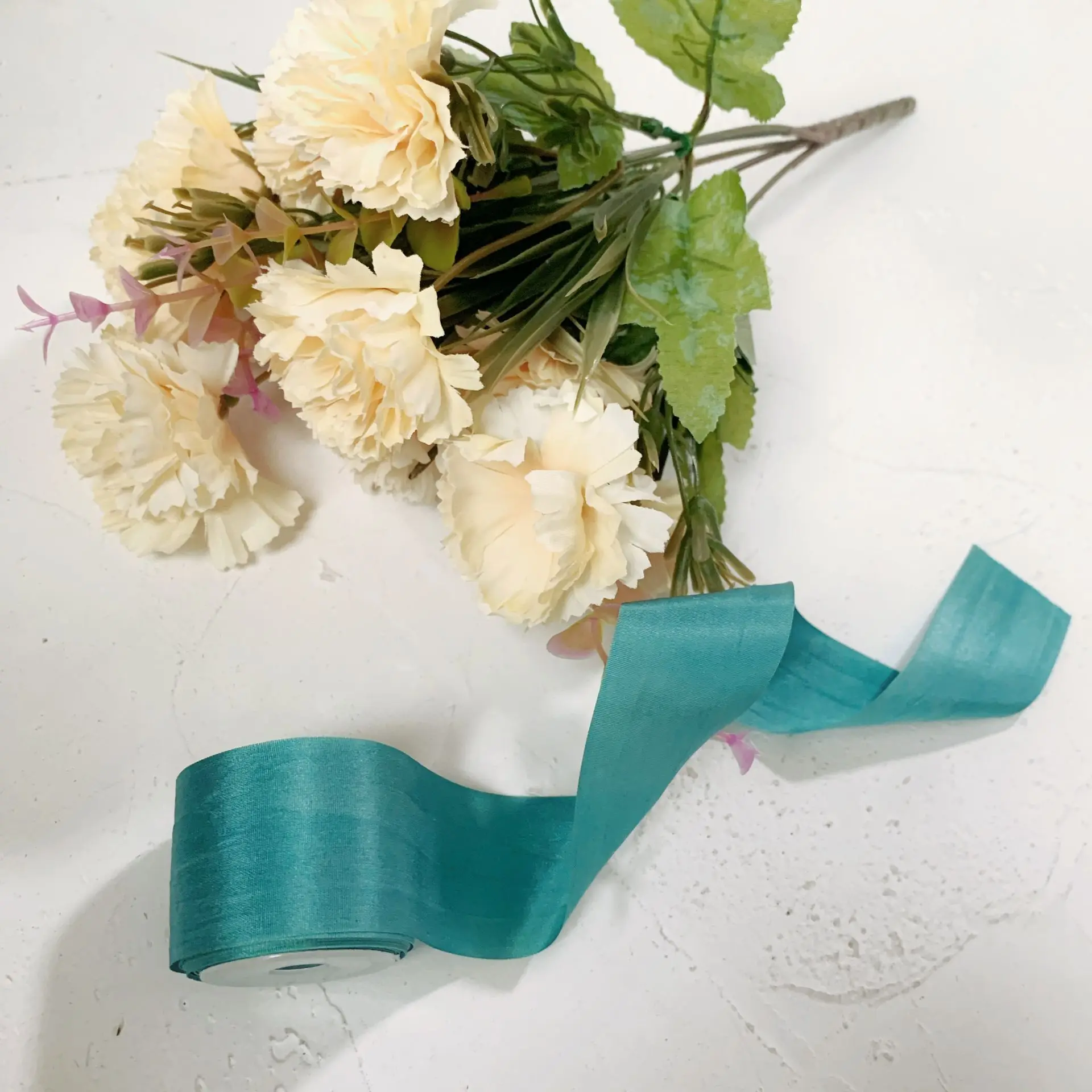 
32mm solid and variegated color 100% Real Pure Silk Ribbon Thin Taffeta Silk Embroidery Ribbon Handcraft,Double Face DIY ribbon 