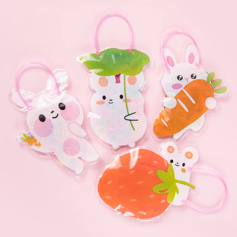 Korean version of the new hair rope does not hurt the hair cute little rabbit self-sealing bag black rubber band