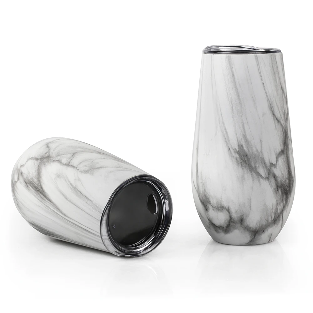 
2021 Hot Selling wholesale egg shape 16oz Insulated vacuum stainless steel Coffee Tumbler Stemless Wine Glasses 