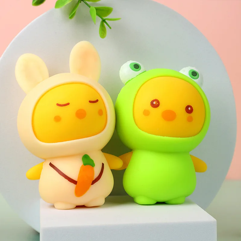 Rabbit Squishy Stress Ball Squishy Toy Bunny Dress Up Sensory Fidget Anxiety Reliever