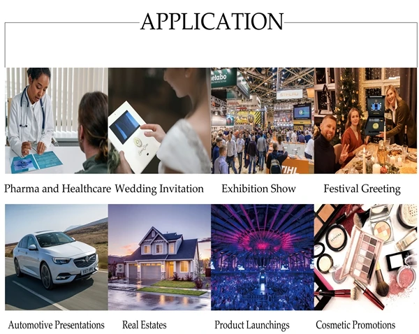 Customized 7 Inch Lcd Voice Gift Card Mailers Business Promotion Video Greeting Card Digital Brochure