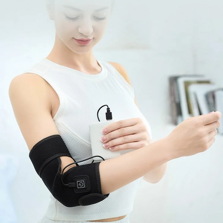 Hot Sale Heated Elbow Brace Heat Cold Therapy With 3 Level Temperature And 4 Feet USB Cable For Arm Elbow Joint Pain Relief