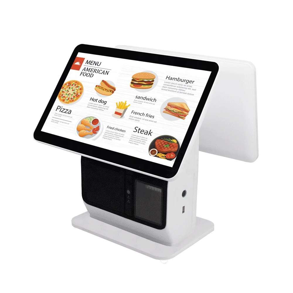 15.6 inch All In One POS Payment Kiosk Machine Self Service Ordering POS Terminal