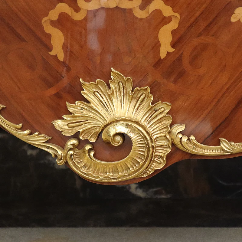 Wholesale Luxury Vintage Retro Antique Classic French Style Hallway Marble Gold Entry Hall Corner Console Cottage Table 