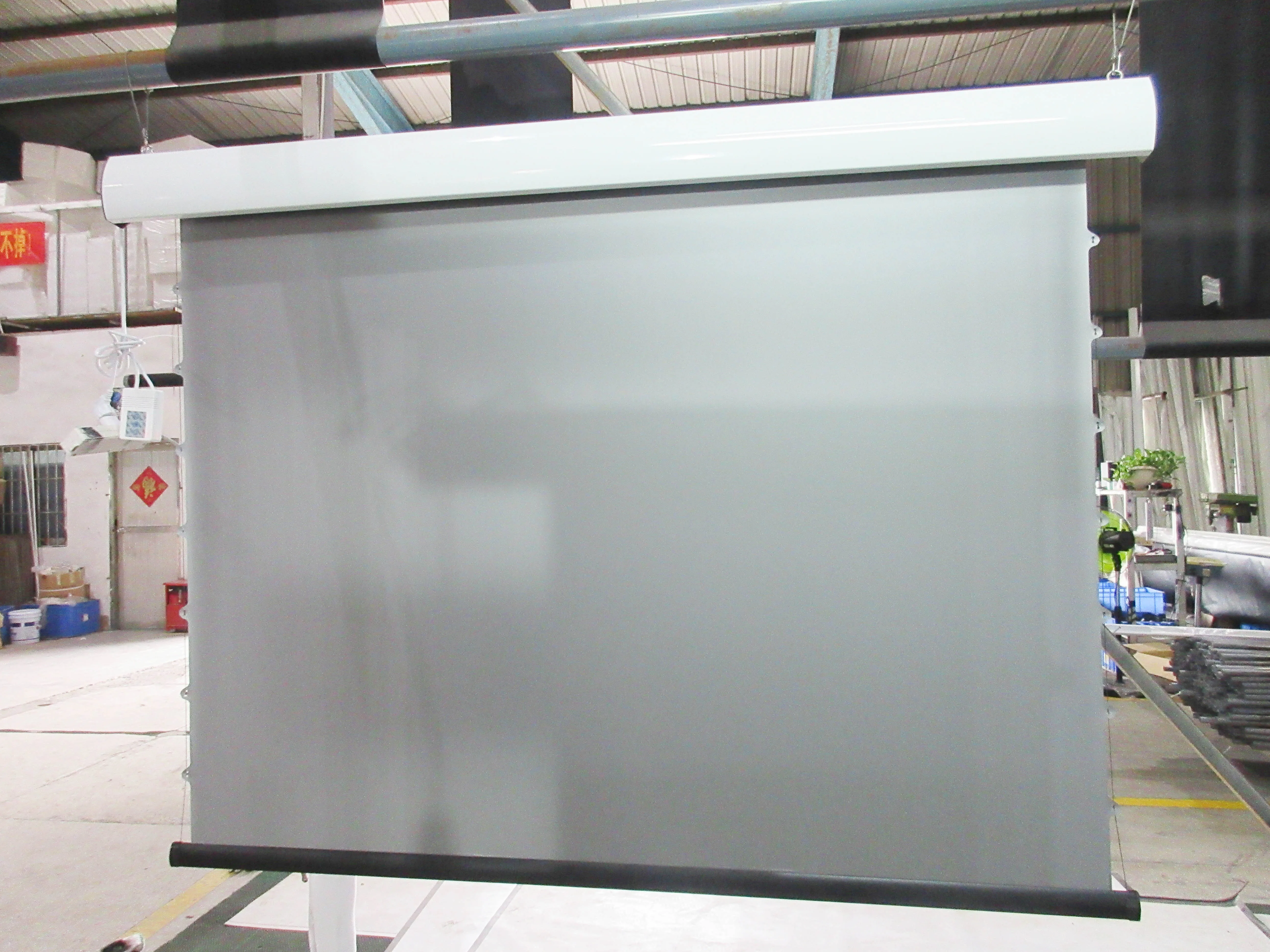 ALR Screen 120 Inch Motorized Tubular Motor Projection Screen With Ambient Light Rejecting Fabric For Home Theater