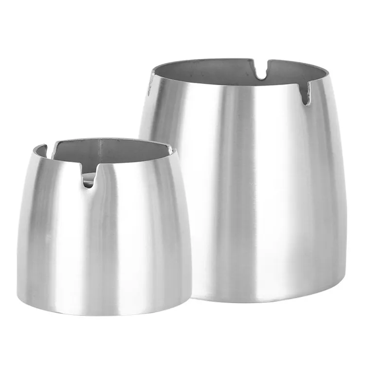 
Creative Stainless Steel Drop Resistant Ashtrays Desk Ash Storage 