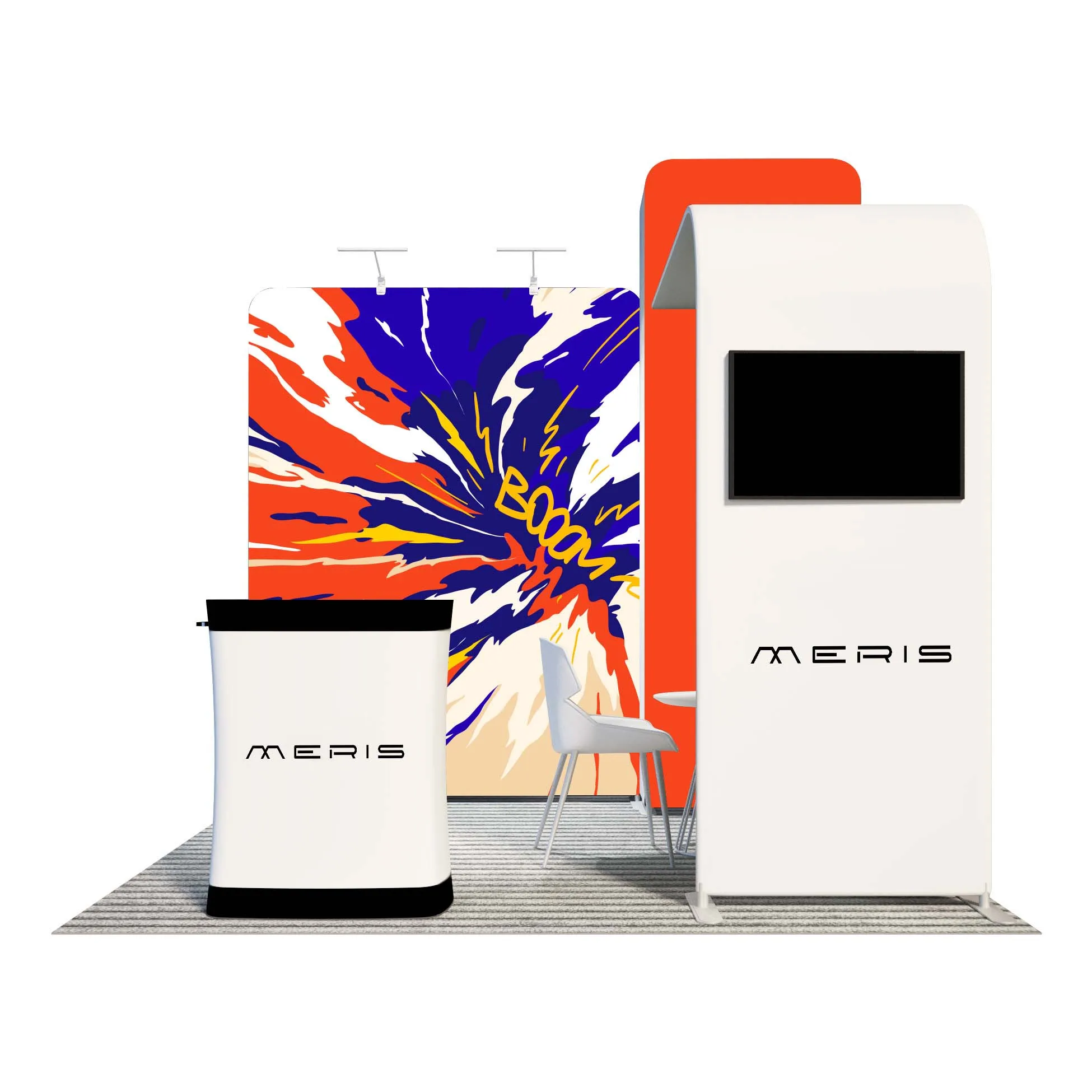 Quick install aluminum fabric advertising 10x10 exhibition booth design and manufacture for trade show