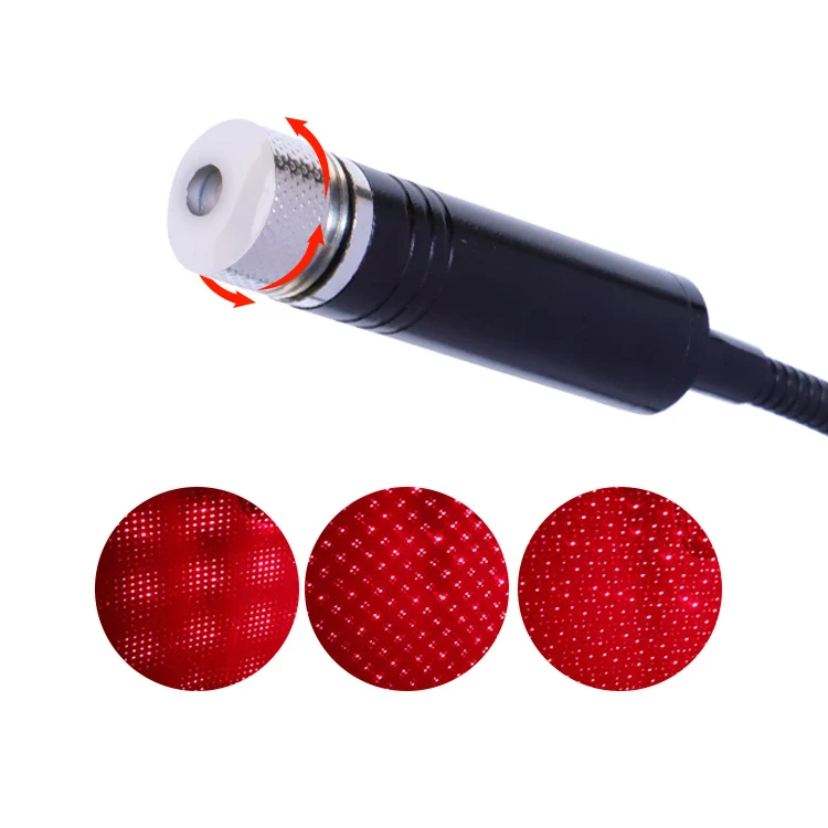 Car Roof Star Light Interior LED Starry Laser Atmosphere Ambient Projector USB Auto Decoration Night Home Decor Galaxy Lights