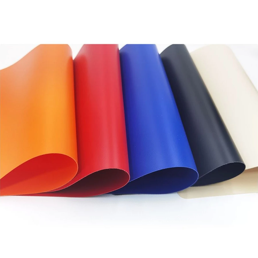 Wholesale PVC Vinyl Tarpaulin White Blue Black 18oz Vinyl Coated Polyester Tent Awning Tarpaulin Storage Warehouse Tents