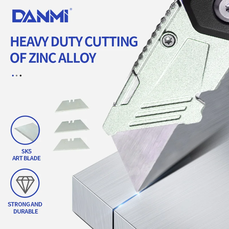 DANMI New type  Heavy Duty Cutter Auto-Lock utility folding  Safety Pocket knife
