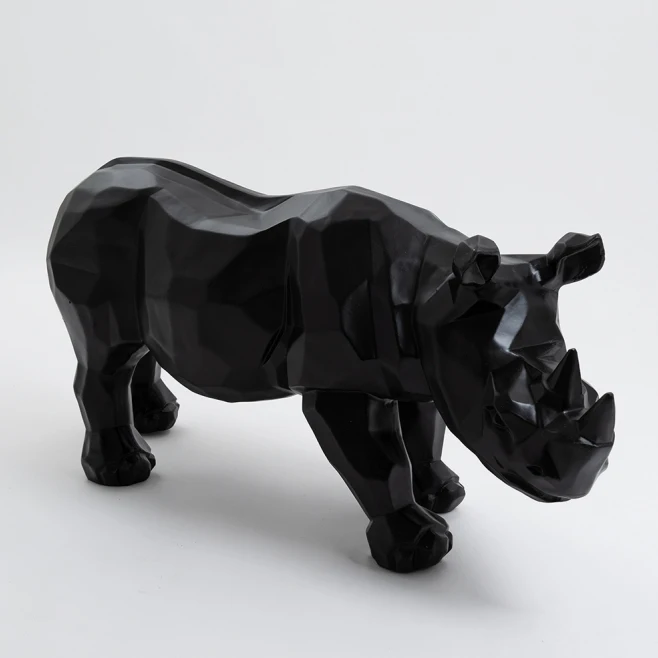 Rhinoceros оригами абстрактная Геометрическая скульптура носорога