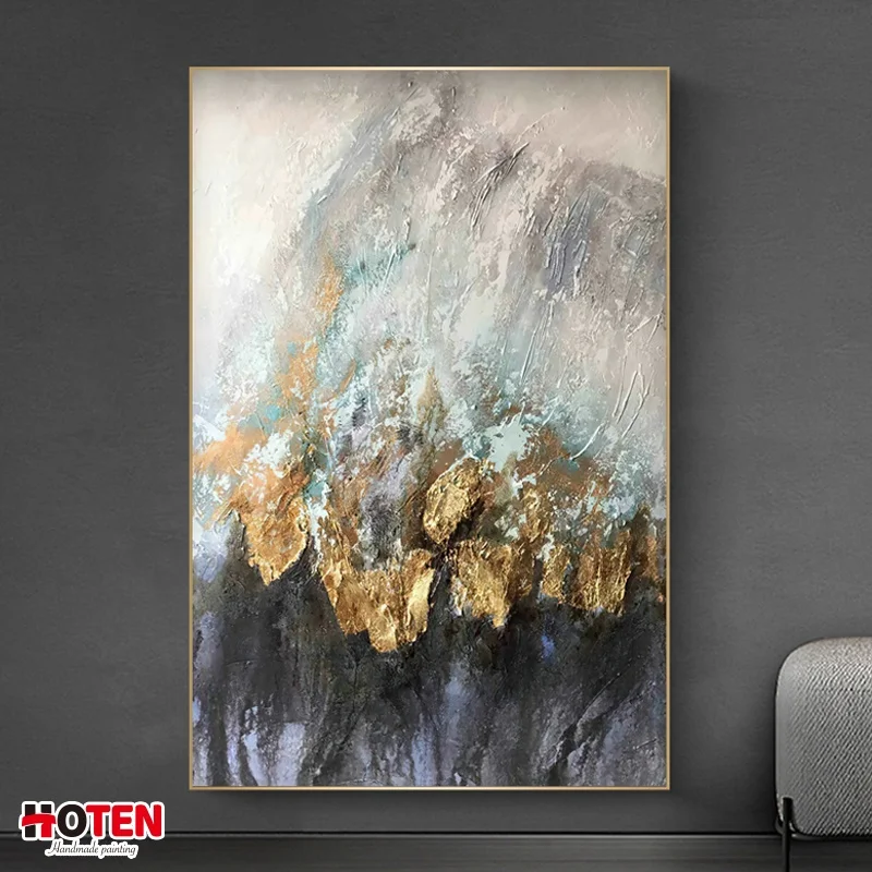 Wholesale Modern Newest Design Handpainted Artwork Abstract Acrylic Canvas Painting Wall Art for Hotel Decor Handmade