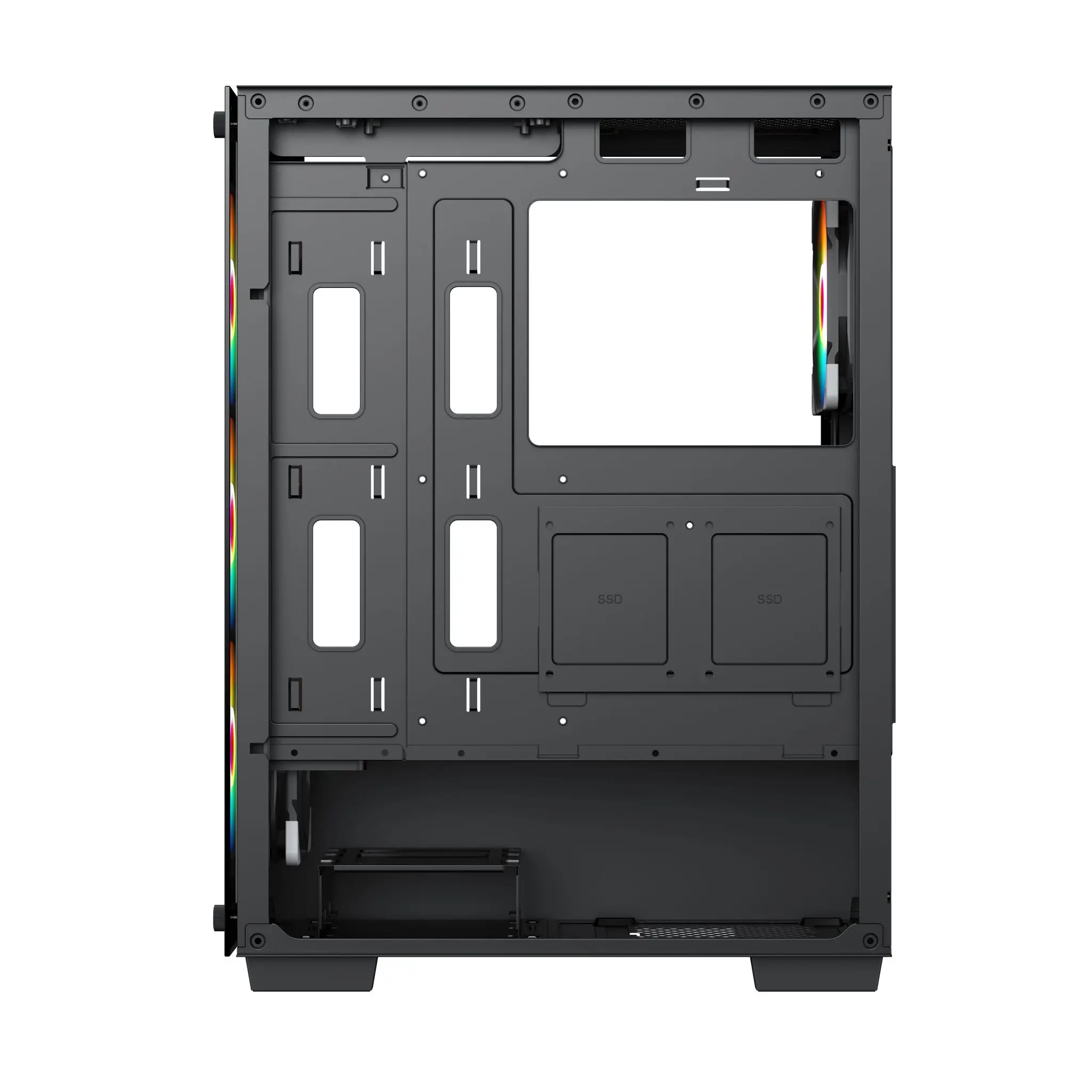 Mid Tower Computer Chassis Desktop 240 Water Cooled Side Acrylic Transparent Cases Gaming Atx Pc Chassis Computer Case