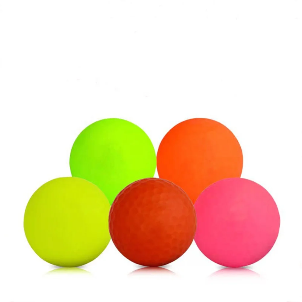 Egret High Performance Soft Biodegradable Long Distant Golf Balls Colorful Matte Golf Ball